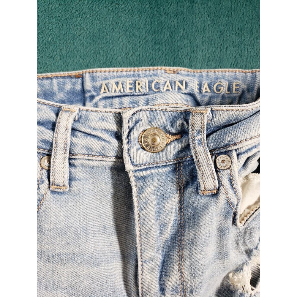 American Eagle Jeans Size 00 Womens Blue Stretch Pants High Rise Real Flared - Picture 8 of 15
